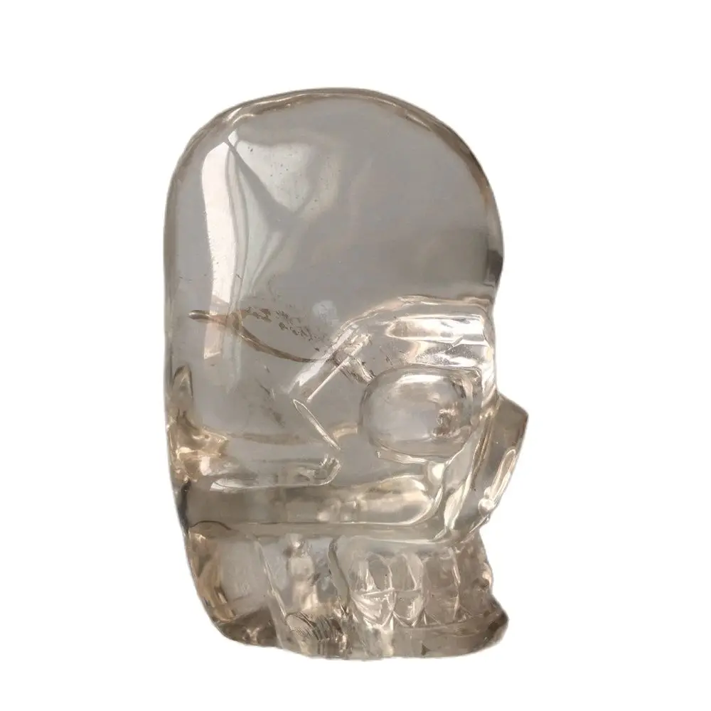 

Natural Quartz Crystal Skull Religious Decoration Wicca Energy Meditation Crania Chakra Healing Witchcraft Supplies