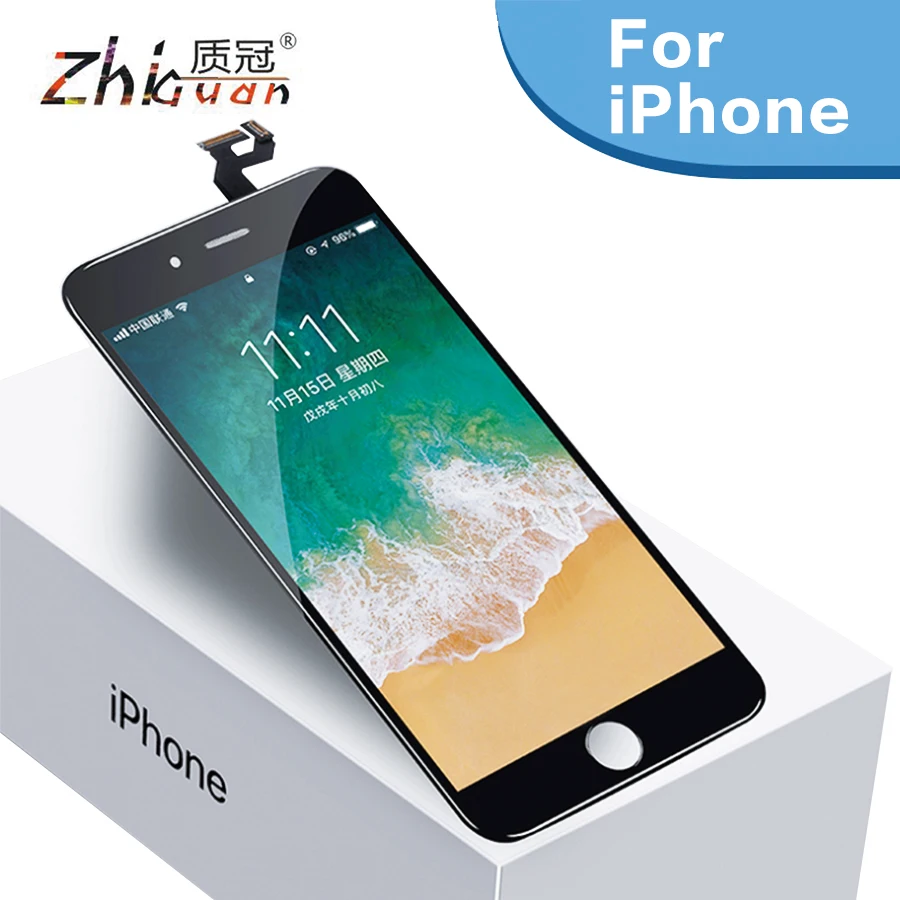 Pantalla t&aacute;ctil LCD AAA + para iPhone 6, 6S, 7,8 Plus, perfecta, 3D, compatible con iPhone XS, XSMAX, pantalla de tel&eacute;fono de alto p&iacute;xel-0