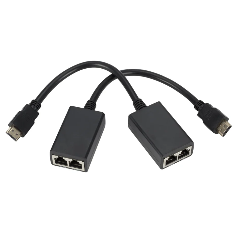 HDMI Over RJ45 CAT5e CAT6 UTP LAN Ethernet Extender Repeater Supports 1080p Resolution up to at least 100ft (30M) using cab | Электроника