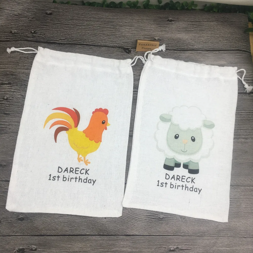 Персонализированные сумки с любом мультяшным персонажем фермы животными для