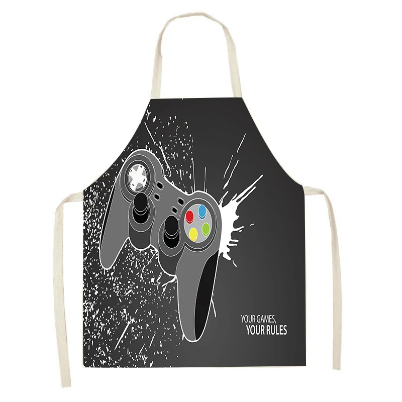 

Colorful Flowers Kitchen Aprons for Women Linen Bibs Household Cleaning Pinafore Baking Waist Home Cooking Apron Cleaning Tools