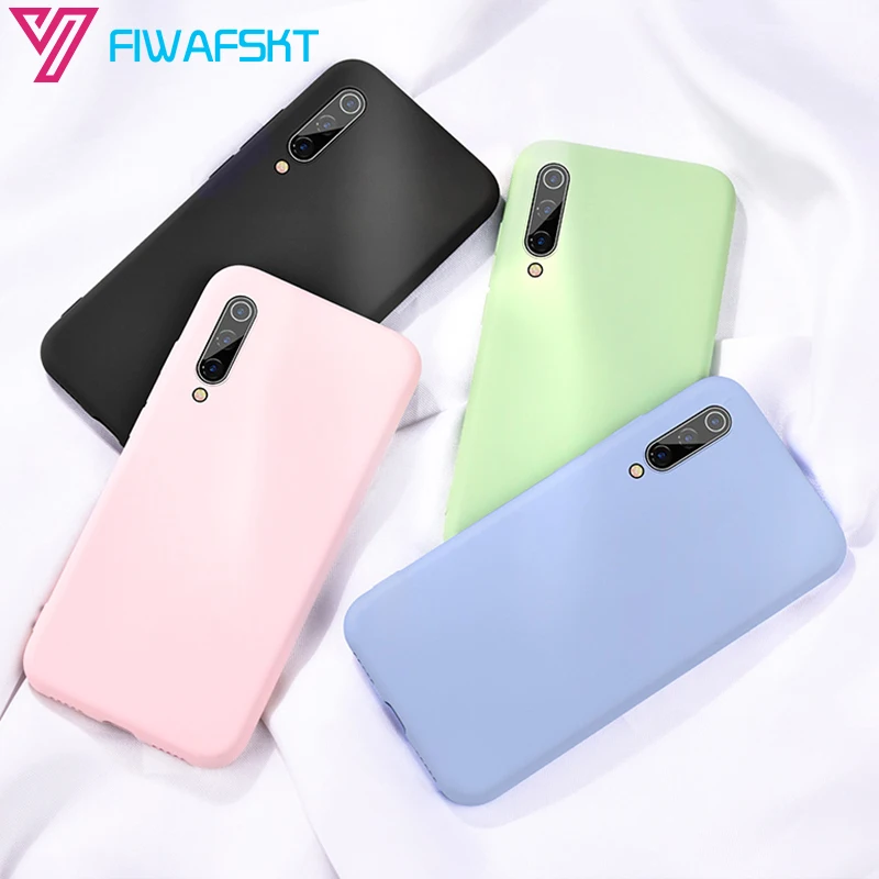 Твердые Цвет силиконовый чехол для Xiaomi Mi 9 SE 9T Pro A1 A2 Lite A3 CC9e RedMi Note 8 7 Pro K20 6 6A 8A 8 карамельный мягкий чехол для телефона