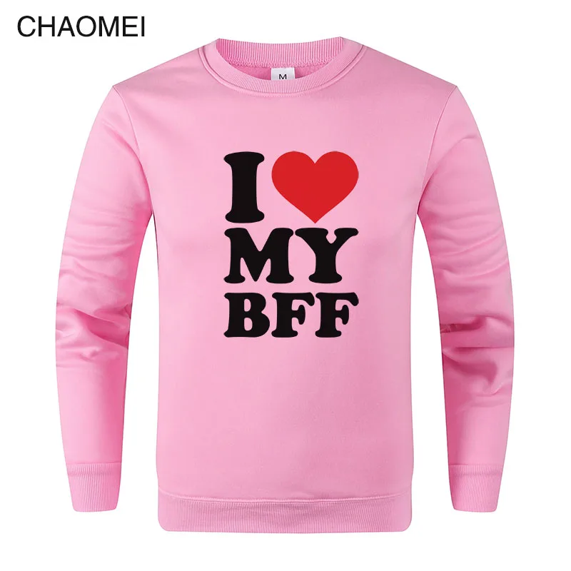 Толстовка мужская с надписью I love my best Friend forever bff | Мужская одежда