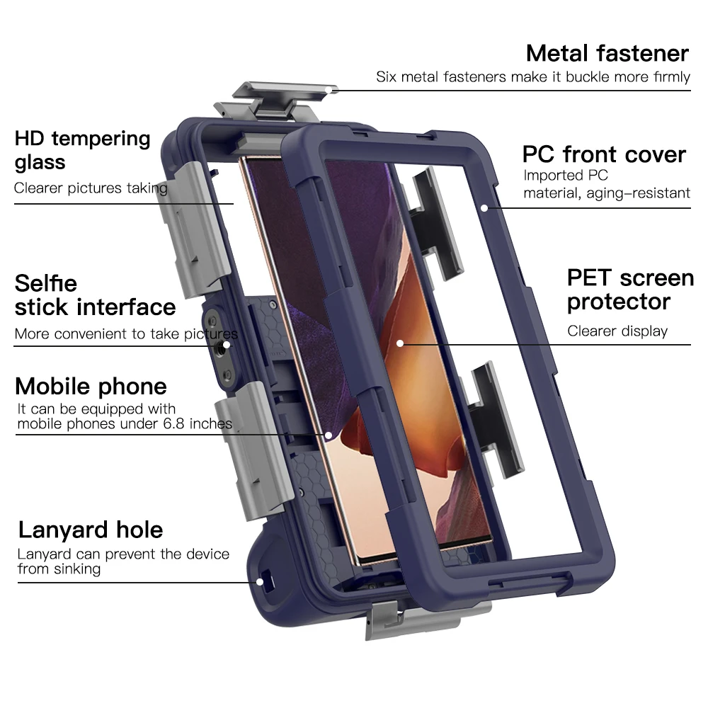 for poco f3 diving case professional 15m depth diving phone case for iphone 11 12 xs 7 8 plus 11 pro max waterproof cover чехо