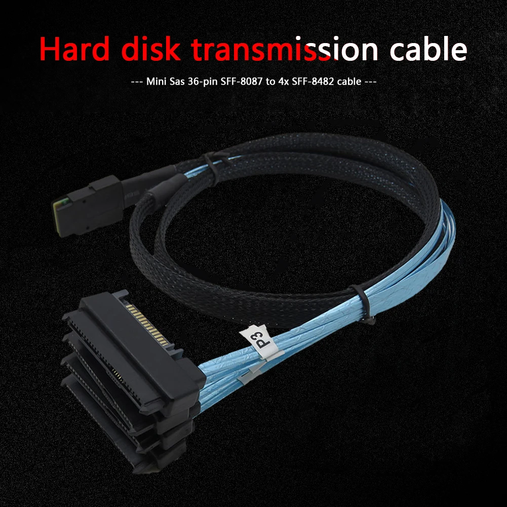 Мини SAS 36-контактный с волокнно-Оптической вилкой 8087 до 4 29-Pin SFF-8482 кабель 15-Pin SATA