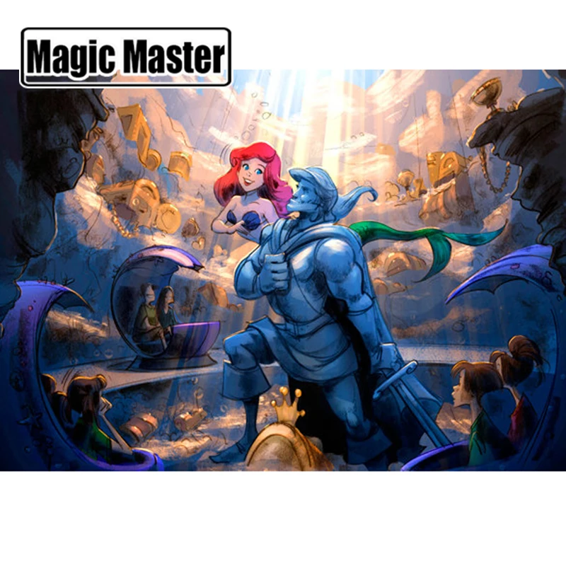 Алмазная живопись полноразмерная/круглая сказочная русалка Дочь моря