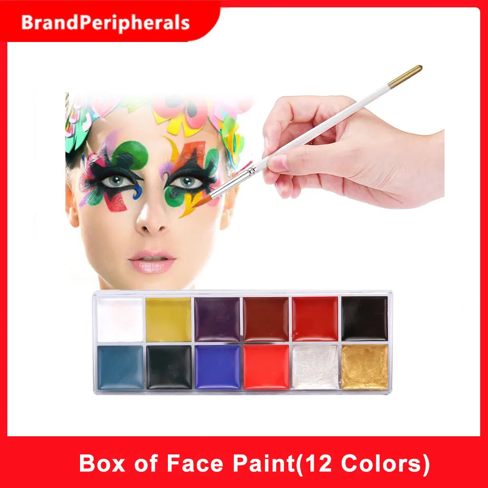 12 цветов одноцветная масляная краска для лица пигментная смазка набор краски 6