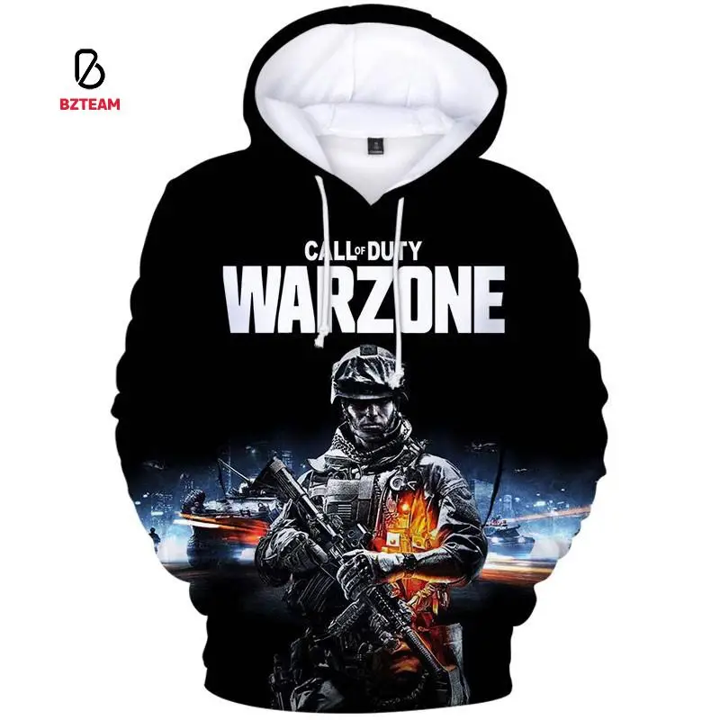 

BZTEAM 2021 Men's Hoodie 3D Call of Duty Warzone Print Hoodie Winter Super Dalian Cap Call of Duty Warzone Women's Top