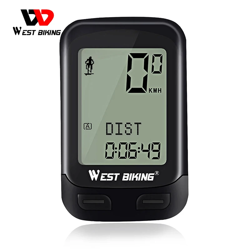 

WEST BIKING Waterproof 5 Language Bike Computer Wireless Stopwatch MTB Road Bike Speedometer Cycling Odometer Bicycle Computer