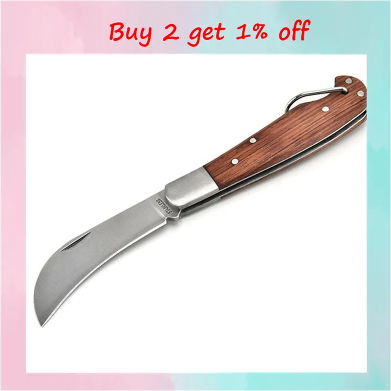 Складной нож с деревянной ручкой инструменты для повседневного использования
