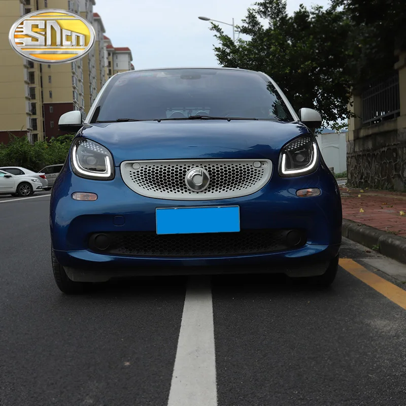 

SNCN Car Styling LED Headlight Assembly For Mercedes-Benz Smart Fortwo 2015 2016 2017 2018 LED DRL Eyebrow Head Lamp Start Blue