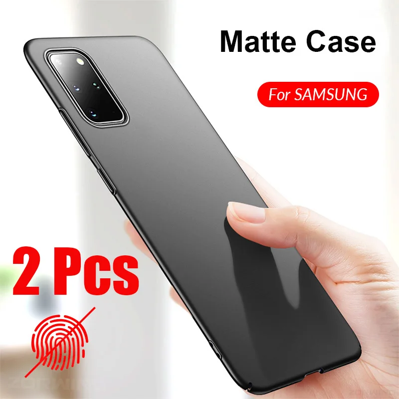 

2Pcs Soft Phone Case For Samsung Galaxy S21 S20 S10 S9 S8 Plus Ultra Matte Cases For Samsung Note 20 10 9 Plus Ultra Back Cover