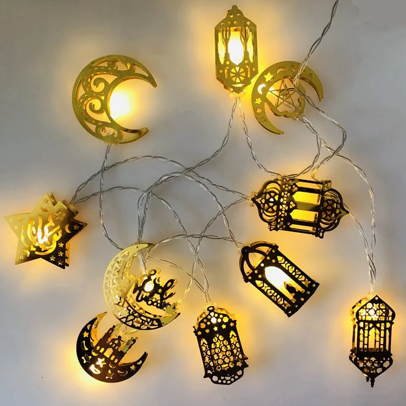 

Ramadan Dekorationen Mond Sterne Led-String Lichter EID Mubarak Home Islam Muslim Ereignis Partei Liefert Eid al-fitr Decor