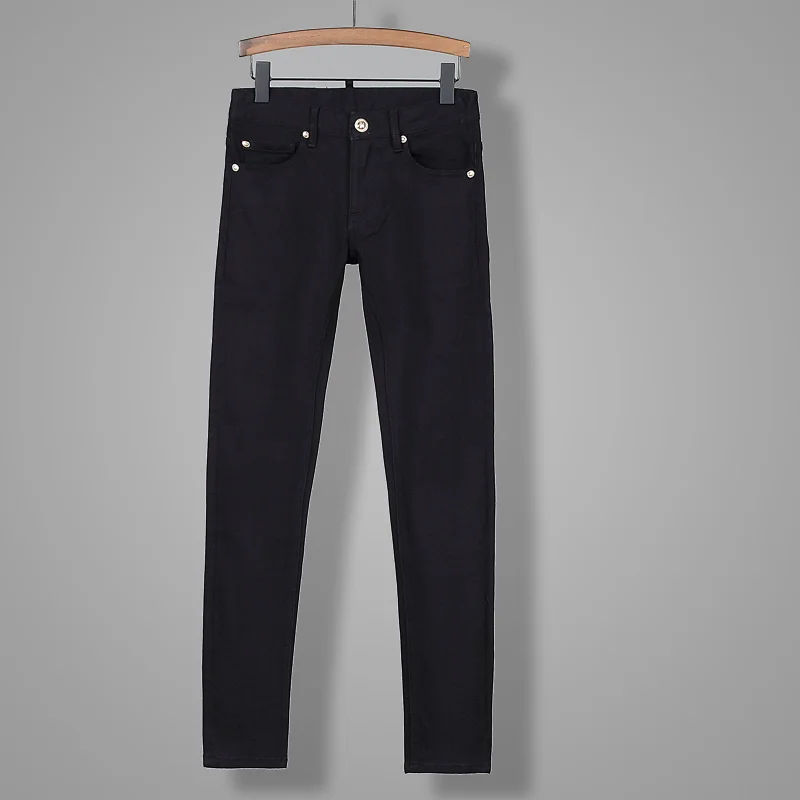 

2021 HOT NALANXINDE jeans European style jeans pants Men Slim jeans denim trousers button luxury Pencil Pants jeans for men
