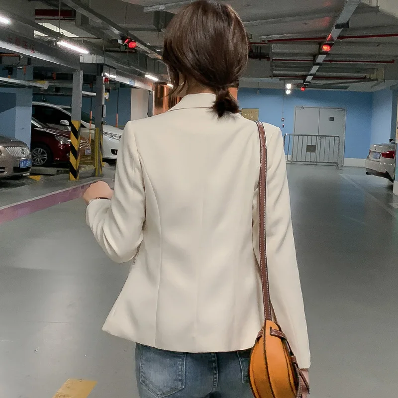 

Womens Blazer Casual Autumn New Korean Version of Slim-Fit Small Suit Jacket Women's Professional One-Button Women Suit