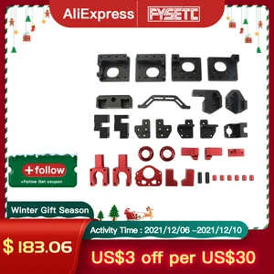 fysetc voron v0 1 v0 3d printer upgrade aluminum alloy frame printed parts kit cnc machined metal full parts free global shipping
