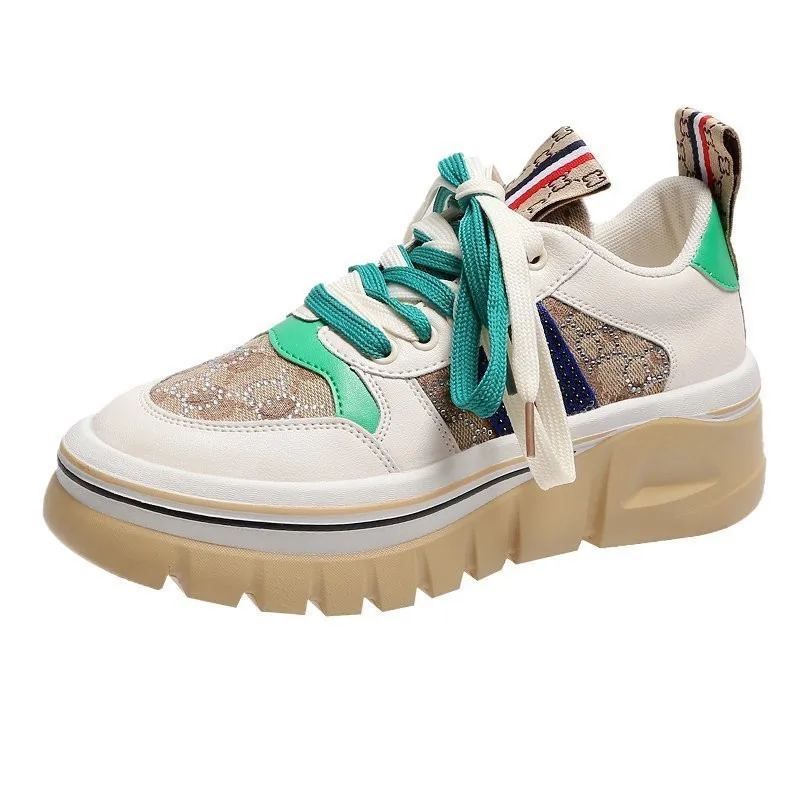 

Corporis 2020 hot sale new women shoes round toe lace up flats mixed colors flat platform shoes woman classic female shoes