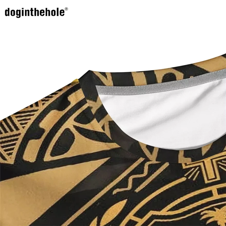 

Doginthehole men tee shirt Polynesian Samoa Tribal 2021 new summer printing style O-neck comfort short top tees plus size to 4xl