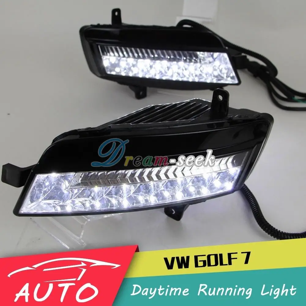 DRL для Volkswagen Golf 7 MK7 2013 + водить автомобиль дневного света Водонепроницаемый