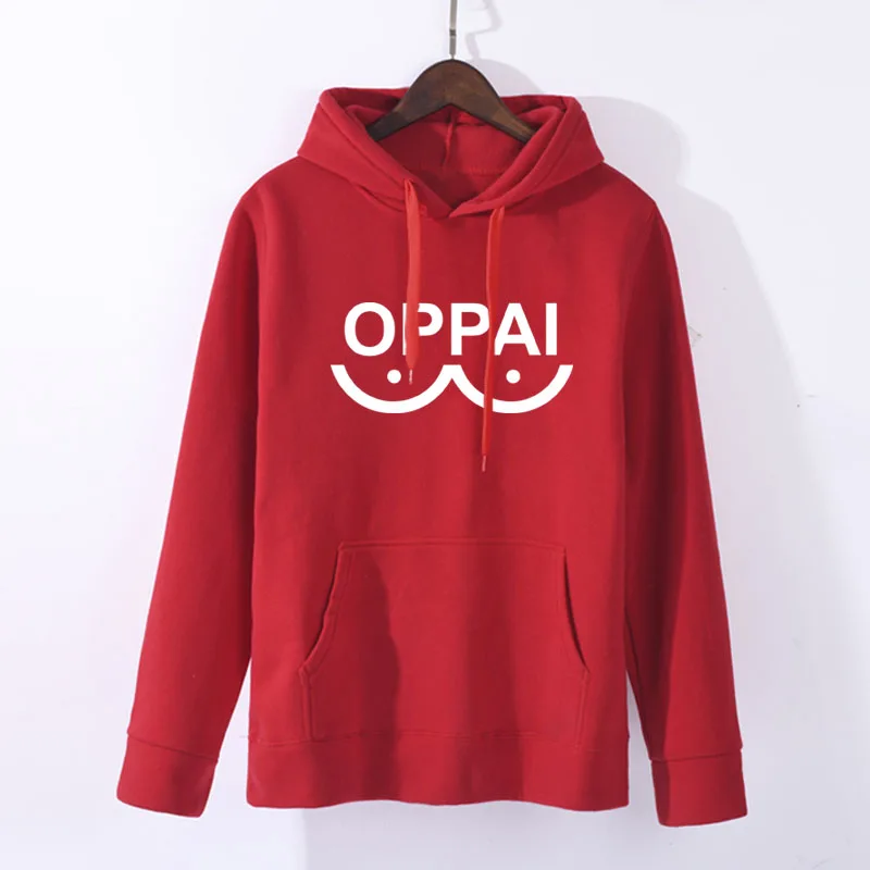 red 1 Аниме One Punch man Saitama Толстовка Oppai толстовка с капюшоном Толстовка Косплей Костюм Новинка - Цвет: red 1