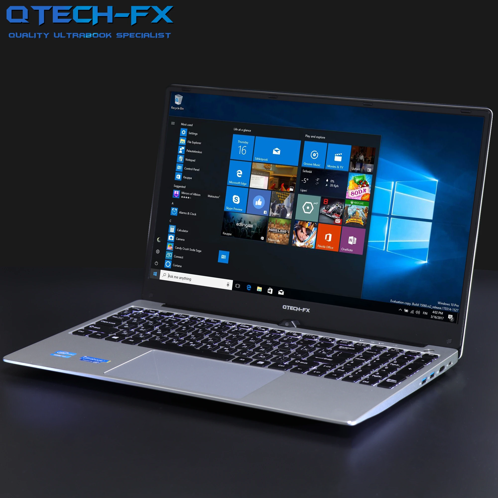 Металлический 15 6 &quotIntel i7/Pentium 16 Гб Оперативная память 1 ТБ HDD + SSD 128GB 500G ноутбук