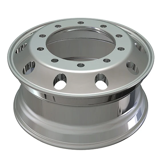 

22.5x9 Aluminum Truck Wheel Hub Pilot Machined & Polished Forged Wheel for Truck Freightliner DAF