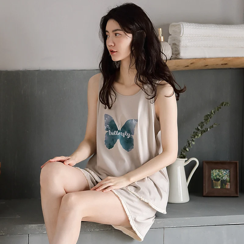 

Summer Cotton Comfortable Sleepewear Increase Sleep Quality Nightwear Skin-friendly And Soft Homewear Advanced Women Pajamas Set