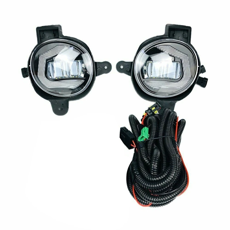

For Toyota Hilux 2011-2014 LED Front Bumper Fog Lights Driving Lamp with Dynamic Turn Signal DRL Daytime Running Light
