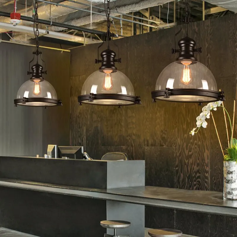 Лофт творческий ретро ресторан бар Кантри стиль кованого железа балкон