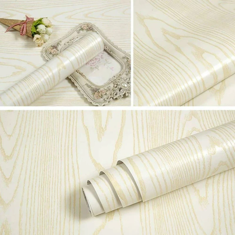 

Waterproof Wallpapers Thicken Self Adhesive Contact Paper Doors Cabinet Desktop Modern Furniture Wood Vinyl Wallpaper