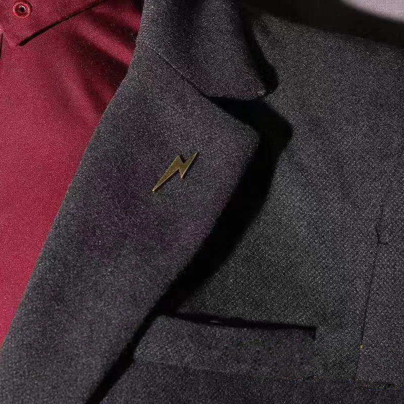 

Men's fashion retro small lightning pin alloy plating lightning Brooch DIY suit shirt tie decoration accessories badge