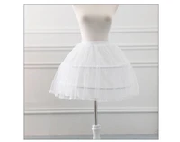 women girls lolita cosplay crinoline petticoat 2 hoops tulle layers bustle tutu underskirt wedding dress