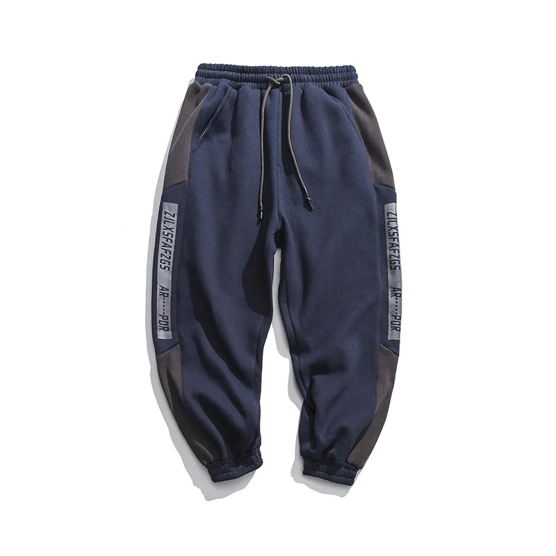

Джоггеры мужские с флисовой подкладкой, утепленные брюки для фитнеса, повседневные спортивные штаны, уличный стиль, теплые, Осень-зима
