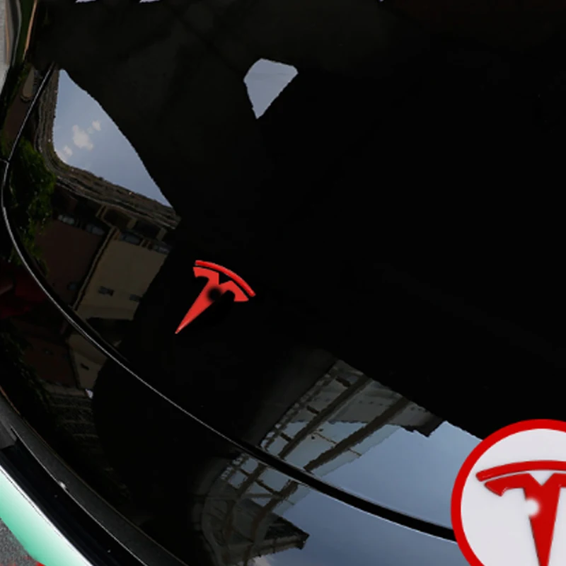 Подходит для Tesla модели 3 красный персонализированный логотип автомобиля