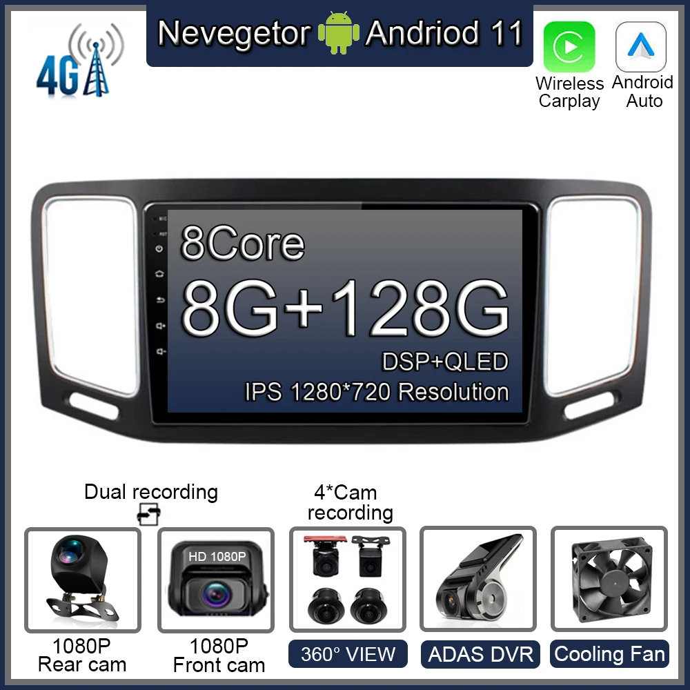 

9 ''Android 11 для Volkswagen VW Sharan 2012 ~ 2018 Автомагнитола мультимедийный плеер стерео Octa Core 4G Carplay DSP 2.5D IPS