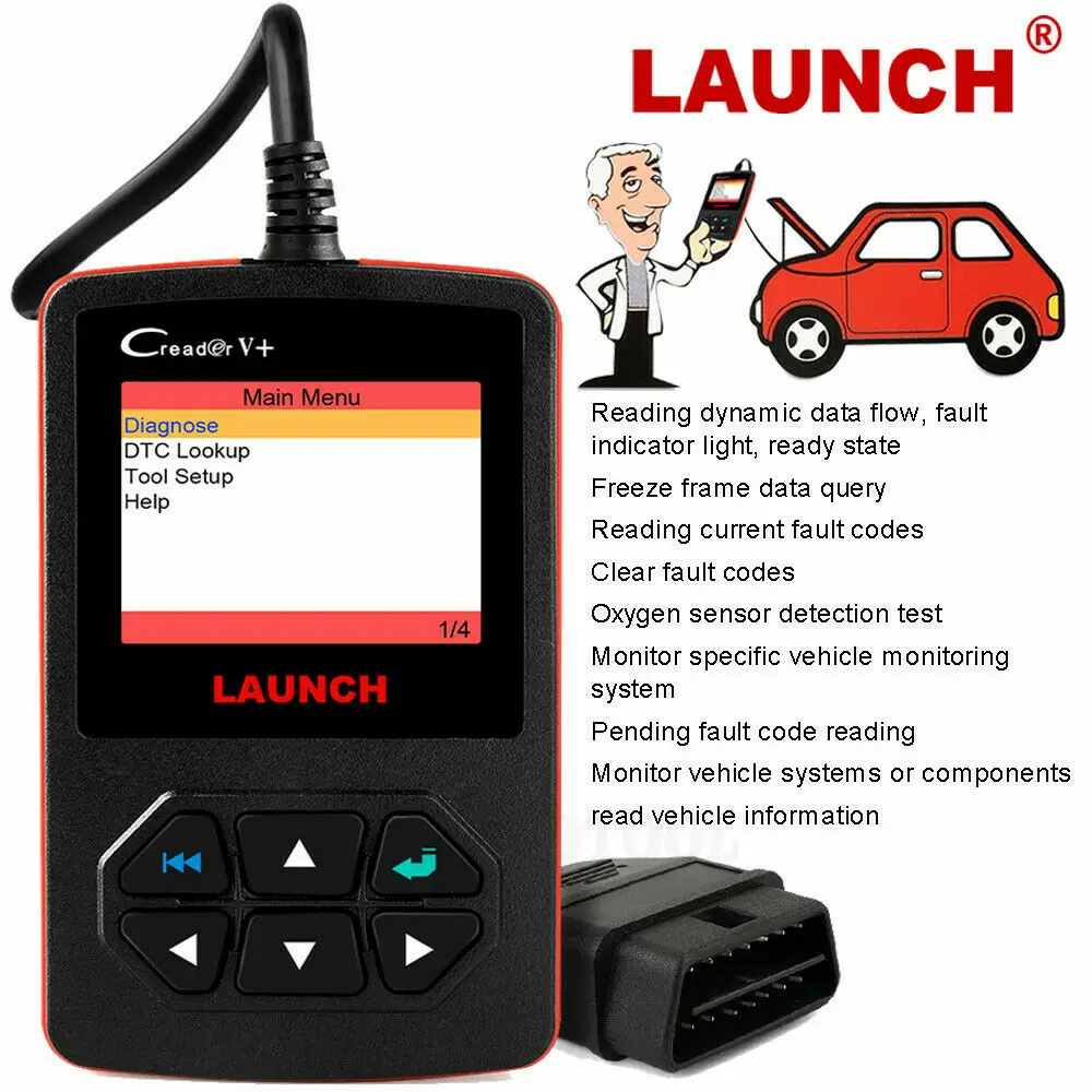 

Автомобильный сканер LAUNCH OBD 2, профессиональный диагностический сканер двигателя, V +