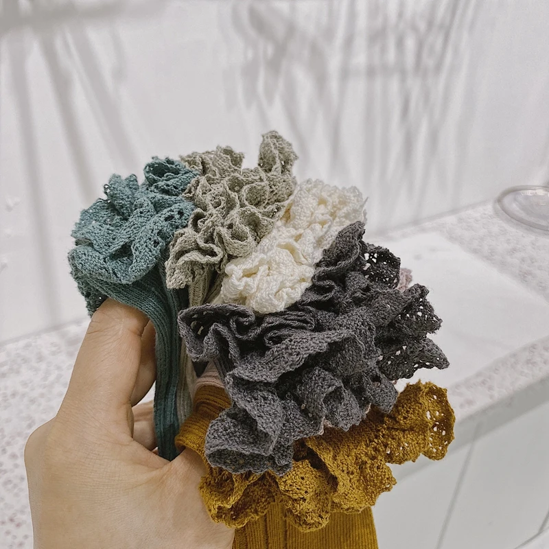 Гольфы для девочек хлопковые кружевные носки малышей на осень и зиму мальчиков