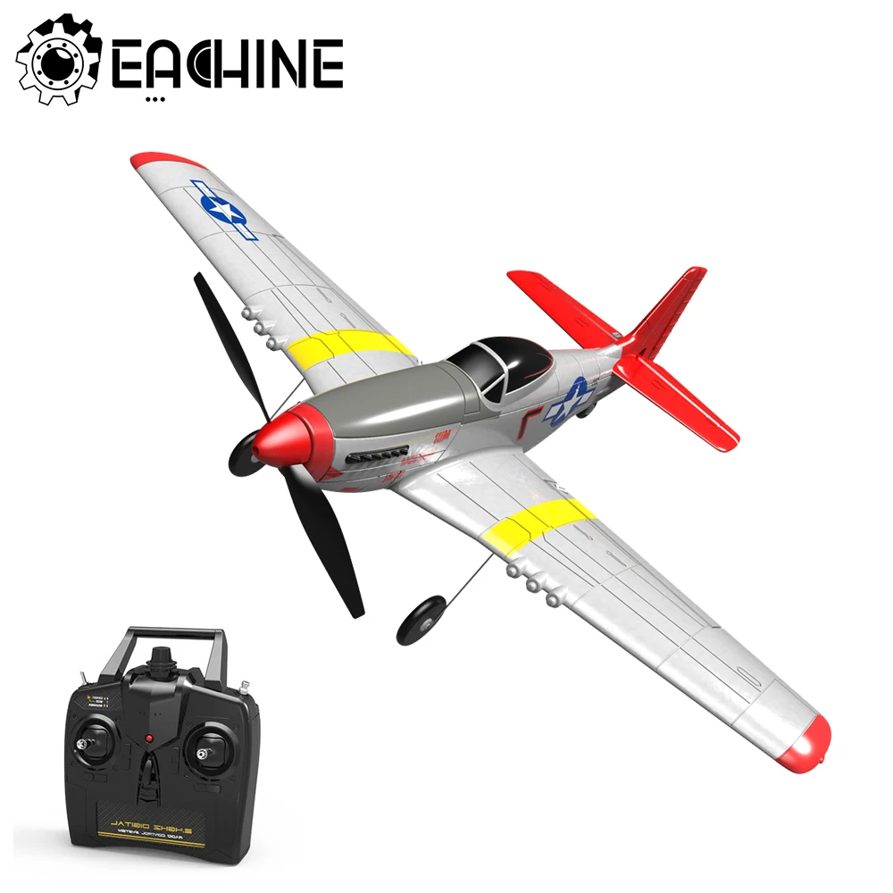 Eachine мини P 51D EPP 400 мм размах крыльев 2 4G 6 осевой Электрический RC самолет тренажер 14
