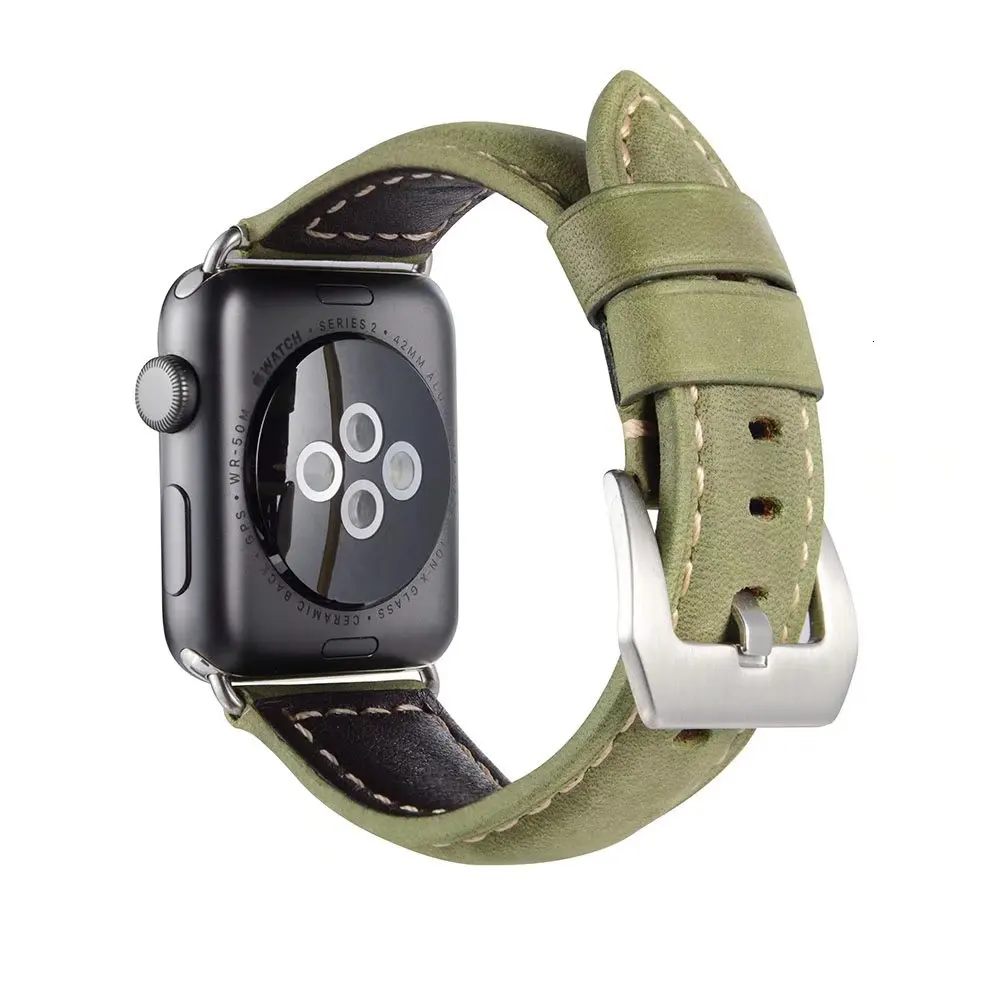 Ремешок iWatch в ретро стиле из натуральной кожи, сменный ремешок для Apple Watch, 44 мм, 42 мм, серия 3, 2, 1, спортивный ремешок iwatch 38 мм
