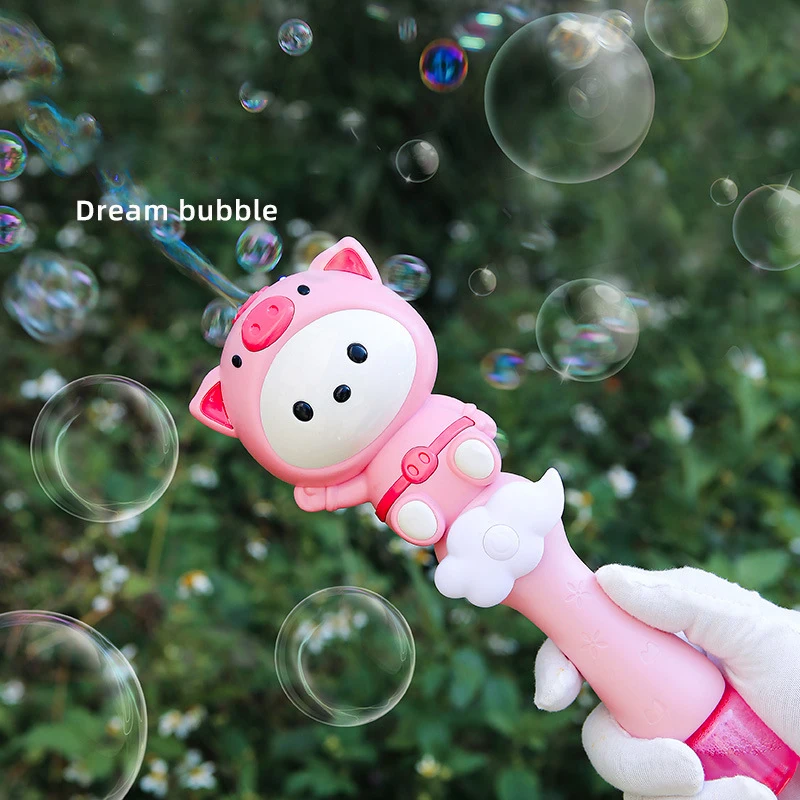 

Kids Automatic Bubble Gun With Music for Kid Electric Automatic Soap Water Bubble Machine Magic Bubble Machine Children Bath Toy