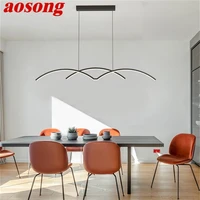 aosong nordic led pendant light contemporary lamp fixtures decorative for home dining room