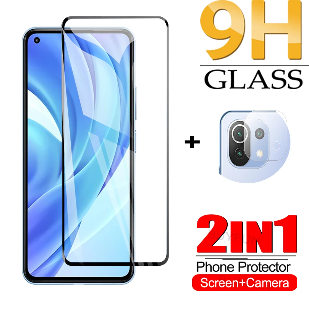 

Для Xiaomi 11 Lite 4G 5G экран + камера Стекло 2-в-1 Защитная пленка для экрана для Xiaomi 11 Lite mi11lite samsang Защитная пленка для экрана из закаленного стекла