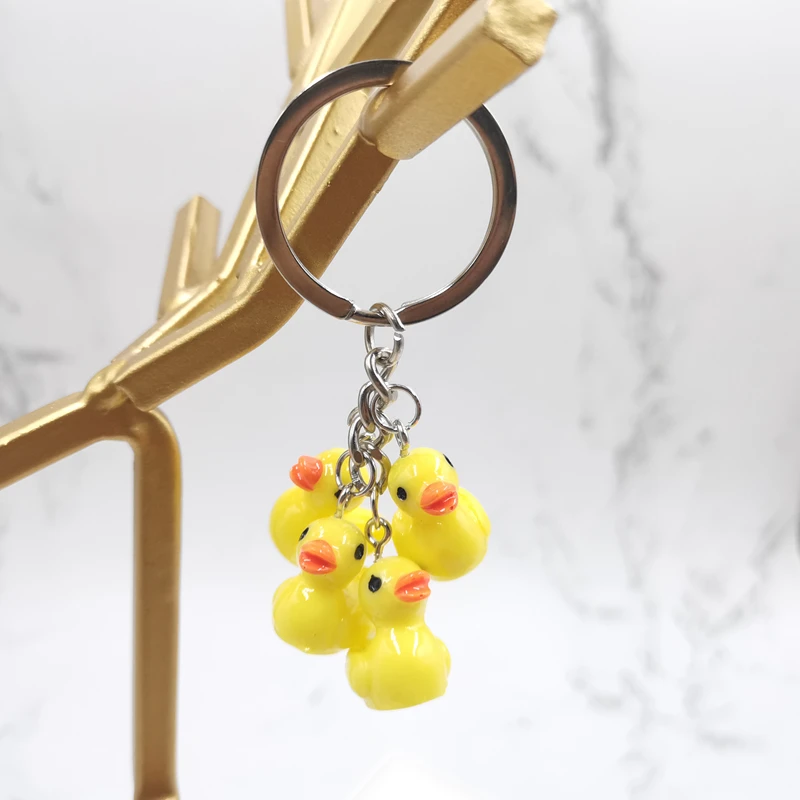 

Creative Cute Resin Duck Keychain Dancing Duck Keychain Couple Lady Friend Gift Bag Pendant Accessory Keychain