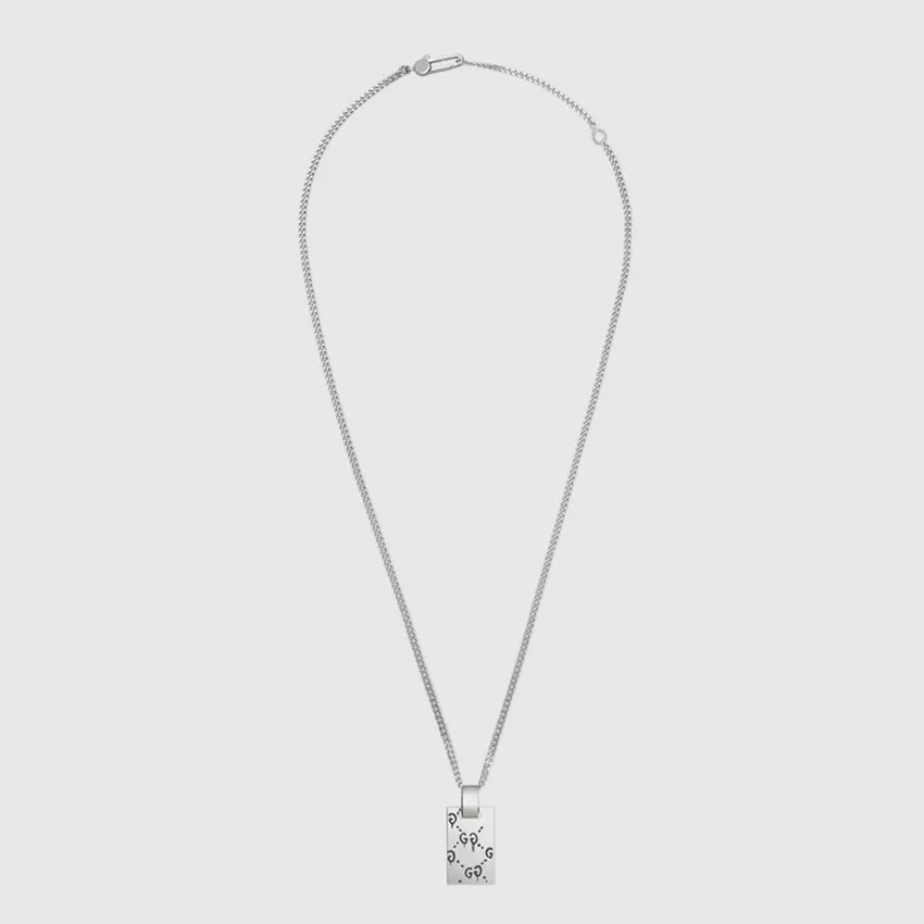 

1-1 silver cartoon person cranial hanging necklace