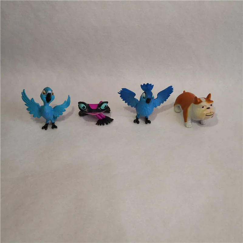 12 шт./лот мини приключения в Рио попугай друзья птицы ПВХ фигурки героев