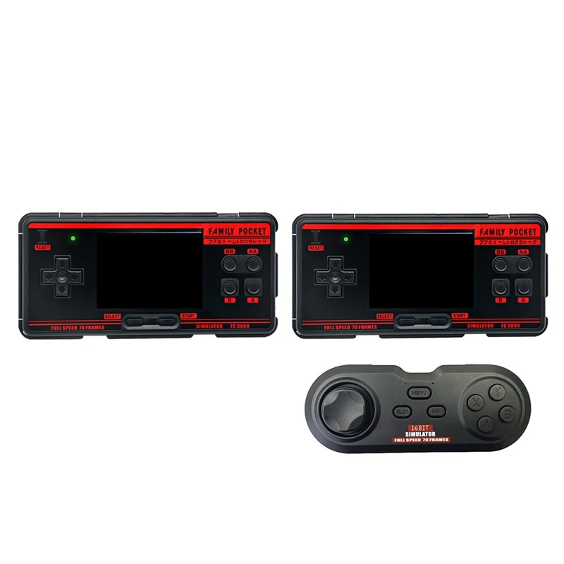 

8Bit 3 дюймов Ретро Портативный портативных игровых игроков AV ТВ Выход встроенный 1224 игры видео Игровая приставка FC3000