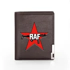 Классический красный армейский фракционный кошелек СССР из искусственной кожи для мужчин и женщин, короткий кошелек для удостоверения личности, держатель для кредитных карт, кошелек