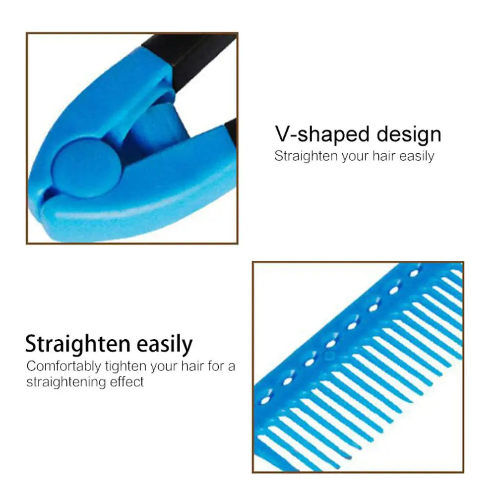 

V Type Washable Folding Hair Straightener Comb DIY Salon Hairdressing Brush Styling Tool Accessories