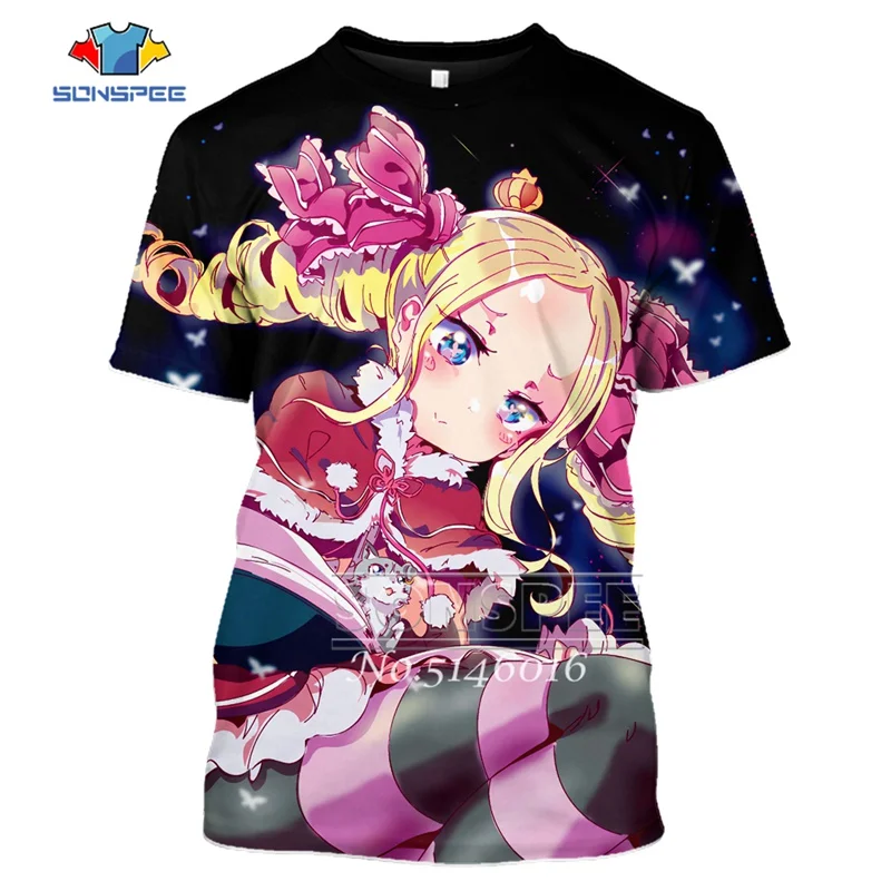 18 SONSPEE, 3D принт, аниме, Harajuku Re: zero, Твин Рам Рем, косплей, футболка, мужская, повседневная, летняя, унисекс, короткий рукав, футболки, топы, t445 - Цвет: 18