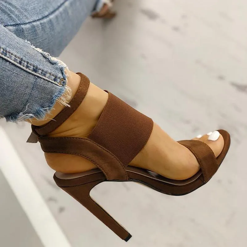 DAHOOD/новые женские босоножки Новые популярные летние с открытым носком на высоком